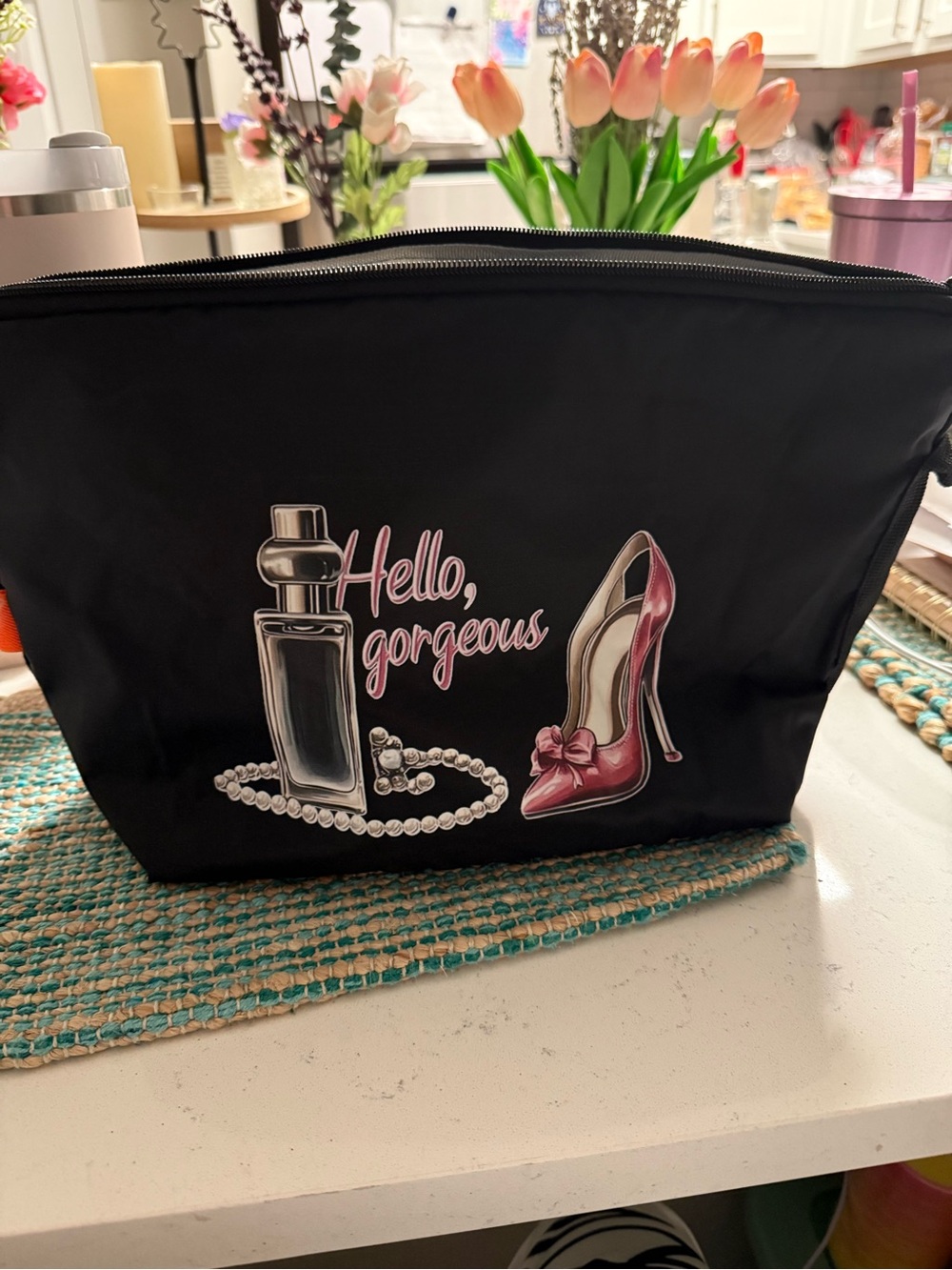 🌷NEW🌷 Gorgeous Black Cosmetic Tote - Stylish Makeup Bag cooler, or O.N BAG